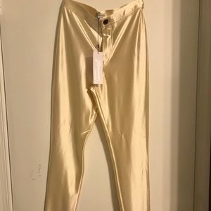 Ladies Cream Disco Pants. New w/ tags.